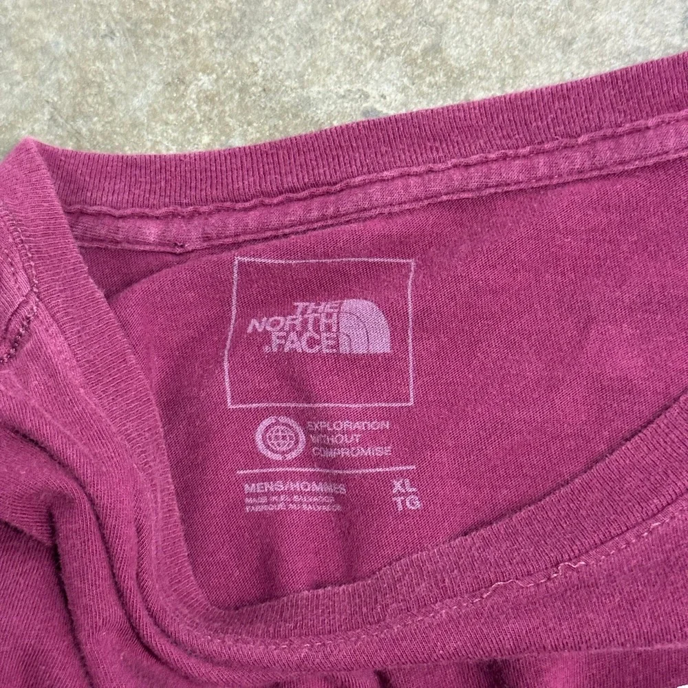The North Face Mens XL Long Sleeve Graphic Tee Burgundy Fine Alpine Equipment